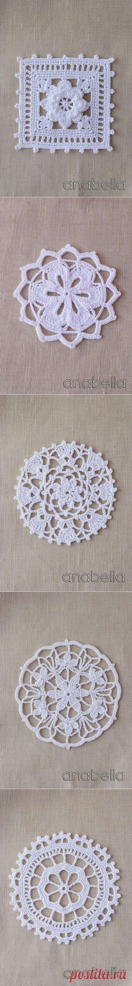 Anabelia craft design: Crochet doilies and lace motifs