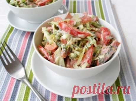 Как приготовить салат с копченой колбасой и огурцами. - рецепт, ингредиенты и фотографии