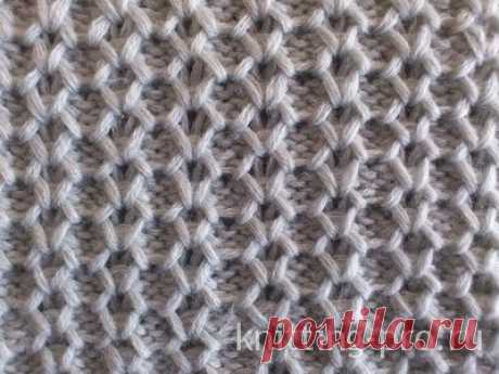Узор &quot;Вертикальные соты&quot; - knitting-pro.ru - Электронный журнал по вязанию спицами