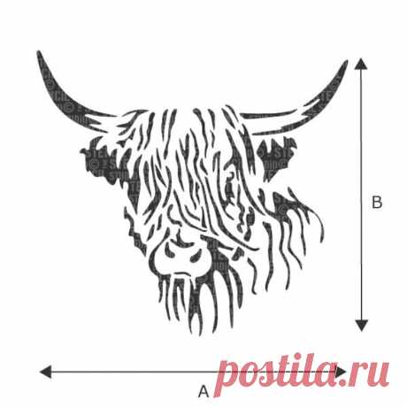 Highland Cow Stencil Cow Stencils Stencils for Painting Walls Reusable Wall Stencils for Painting and Decorating your Home 10641 - Etsy Chile