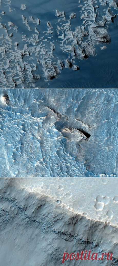 Марс на новых космических снимках предстал в неожиданном цвете
