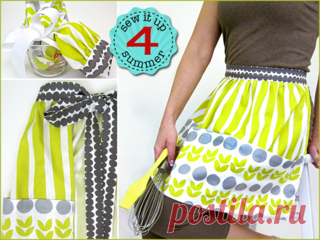 EZ Half Apron with Jumbo Pockets | Sew4Home