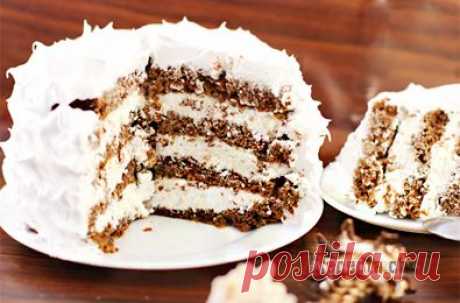 Рецепт: Бисквитный торт с творожным кремом - пошаговый фото рецепт приготовления