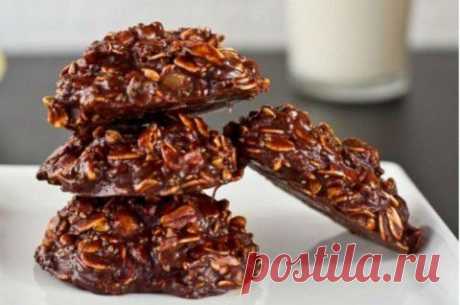 Овсяное шоколадное печенье без выпекания | Банк кулинарных рецептов
