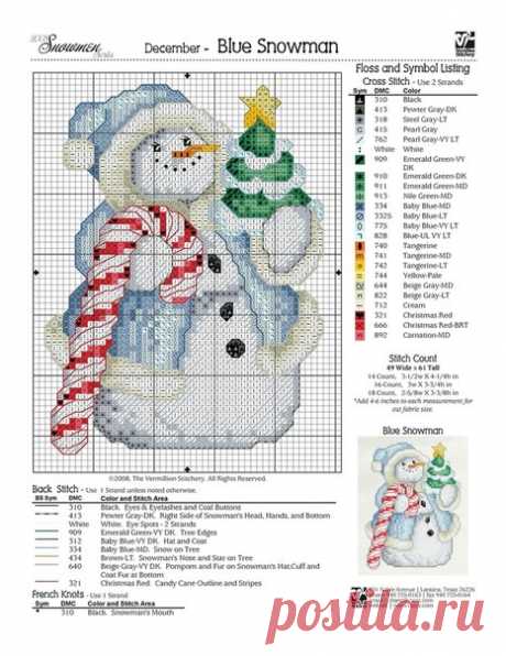 Новогодняя вышивка крестом, схемы снеговиков / Вышивание крестом, вышивка лентами - схемы вышивки, мастерклассы / Ёжка - стихи, загадки, творчество и уроки рисования для детей
