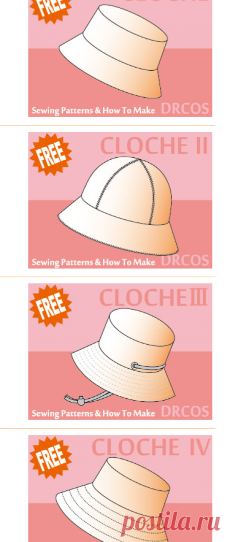 Hats illustration list | DRCOS Patterns & How To Make