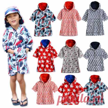 Vaenait Baby Newborn Toddler Kids Swimming Terry Towel 2T 7T&quot;Boys Swim Gown&quot; | eBay