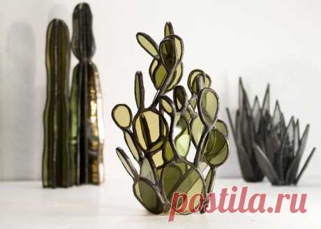 Невероятные стеклянные кактусы от Лесли Грин