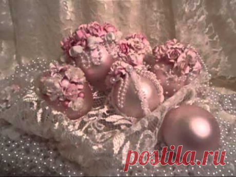 Shabby Chic Christmas Ornaments 2013