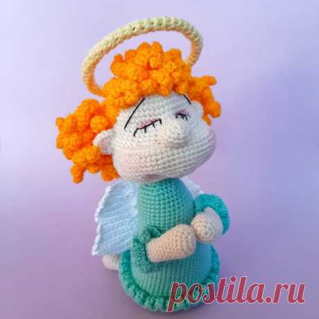 PDF Ангел Добра крючком. FREE crochet pattern; Аmigurumi doll patterns. Амигуруми схемы и описания на русском. Вязаные игрушки и поделки своими руками #amimore - ангел, ангелок, ангелочек, кукла, куколка.