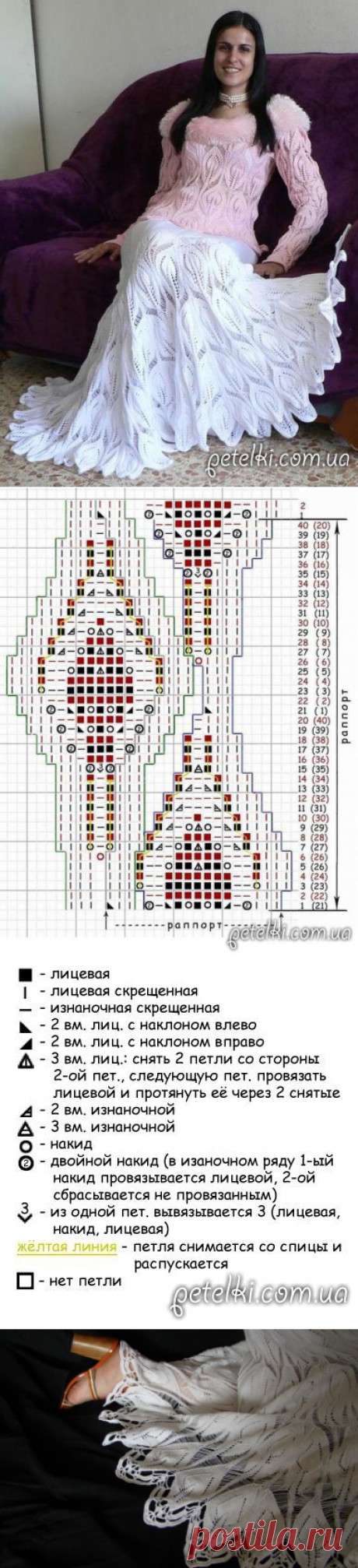 потрясающе красивый узор на спицах Ананас. очень похожа получилась юбка на прекрасного лебедя.
