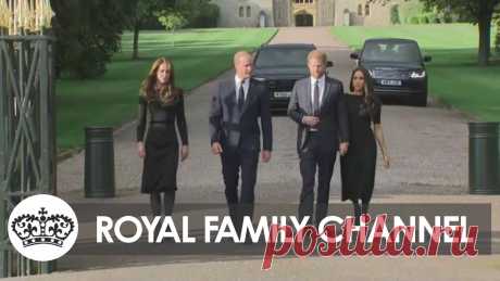 Harry and Meghan Make Surprise Appearance with William and Kate at Windsor The Duke and Duchess of Sussex have joined the Prince and Princess of Wales on a walkabout in Windsor. William, Kate, Harry and Meghan viewed flowers and mes...