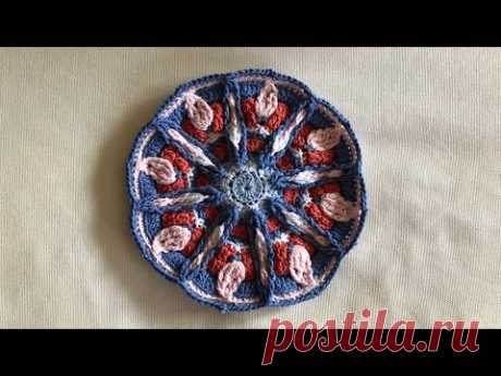 Mandala “Devlerin Aşkı” Tığişi Çok amaçlı örtü 1. Bölüm (1. Kısım) #songülcrochet #tığişi