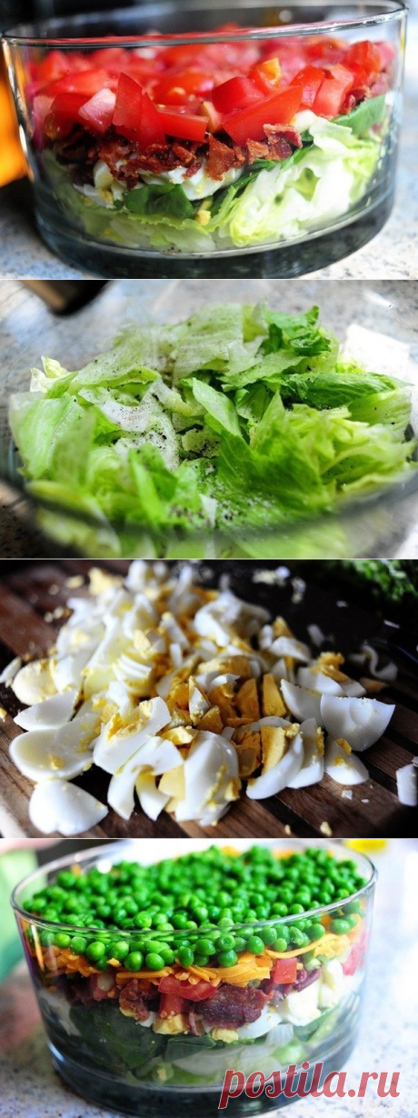 Как приготовить слоеный салат - рецепт, ингридиенты и фотографии