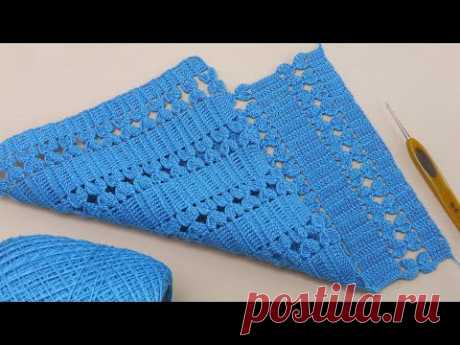 Всего 2 ряда! УЗОР КРЮЧКОМ &quot;Бантики&quot; лёгкий и простой в ВЯЗАНИИ 💎 SUPER EASY Pattern Crochet