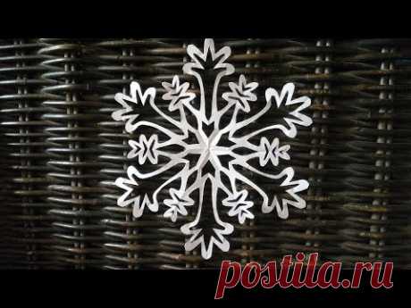 Снежинка из бумаги Как вырезать снежинки Схема Snowflakes from paper Schneeflocke aus Papier