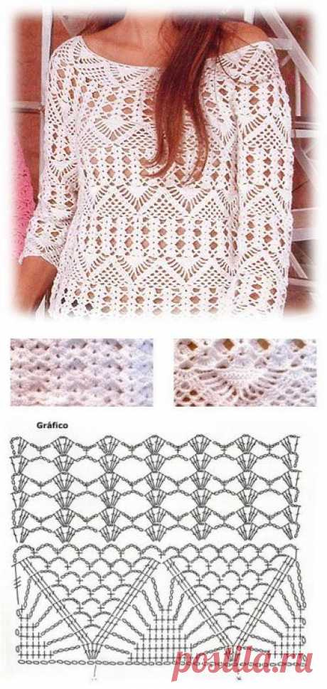 Crochetemoda Blog: Blusa de Crochet