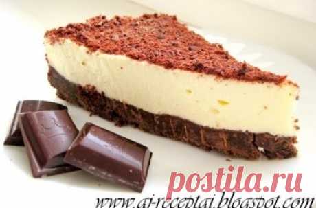 Nekeptas šokoladinis sūrio tortas (Cheesecake) - receptas | Receptai.lt
