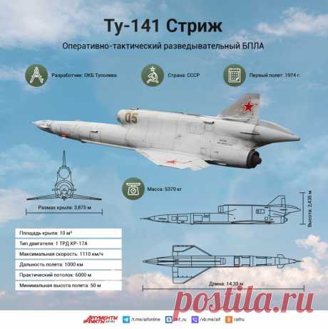 Беспилотник Ту-141 «Стриж». Инфографика | Армия | Общество | Аргументы и Факты