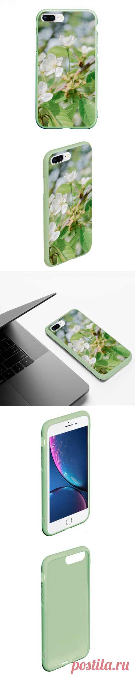 Чехол для iPhone 7Plus/8 Plus матовый Цветущая ветка вишни, фото - купить по цене 610 руб в интернет-магазине Всемайки, арт 3652995