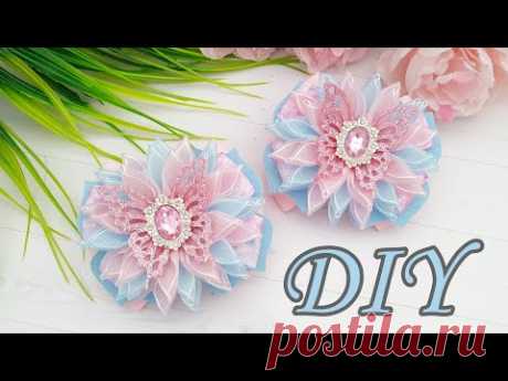 Яркие бантики на весну 🌸 Канзаши мк / DIY spring bows #BeadPark