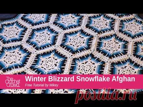 Crochet Winter Blizzard Snowflake Afghan Tutorial