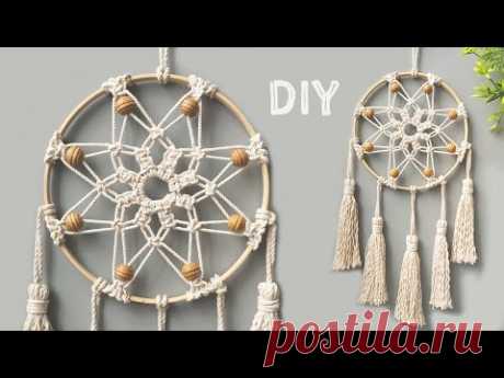 DIY ATRAPASUEÑOS EN MACRAMÉ🌸MACRAME DREAMCATCHER WALLHANGING