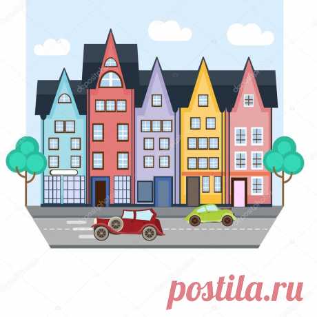 depositphotos_100317620-stock-illustration-city-street-with-colorful-houses.jpg (1024×1024)