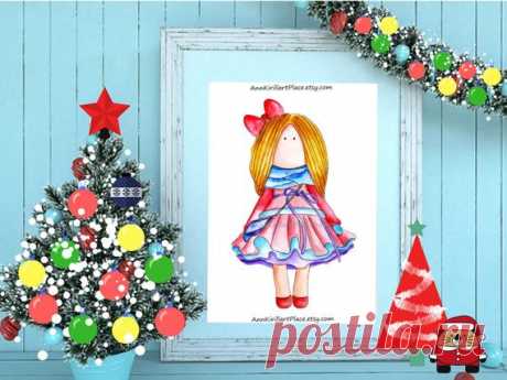 Watercolor Painting Kids Digital Decor Watercolor Nursery | Etsy Watercolor Painting, Kids Digital Decor, Watercolor Nursery Art Print, Top Sellers Printable, Happy New Year Poster, Christmas Nursery Art _____________________________________________________________________________________  INSTANT DOWNLOAD WATERCOLOR PAINTING  - based on our doll coloring pages -