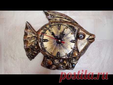 Часы &quot;Рыбка&quot; своими руками/ Clock DIY. ХоббиМаркет