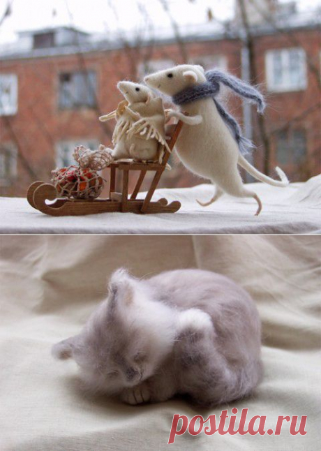 Изумительные &quot;кошки-мышки&quot; Натальи Фадеевой | Умелые ручки