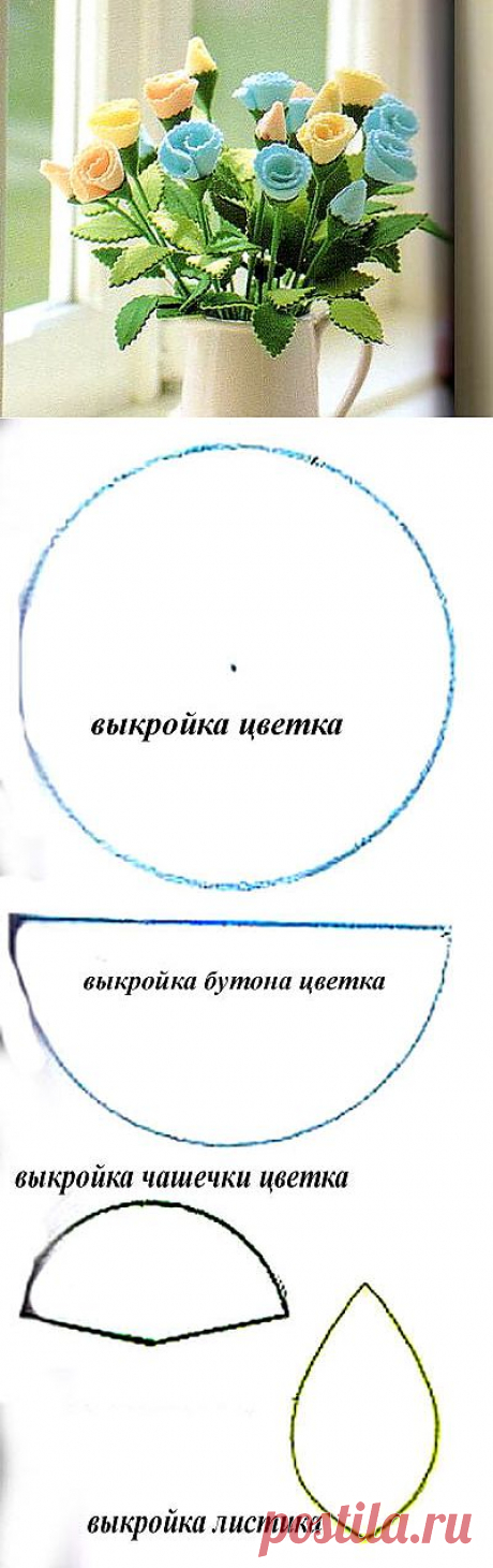 @ Цветы из фетра своими руками – мастер-класс | МОЙ МИЛЫЙ ДОМ – идеи рукоделия, вязание, декорирование интерьеров
