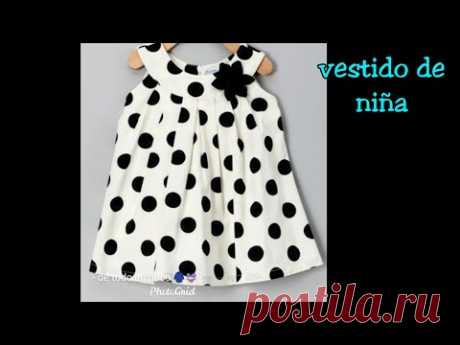 hermoso vestido para niña fácil de hacer sin molde,beautiful dress for girl easy to make without mol