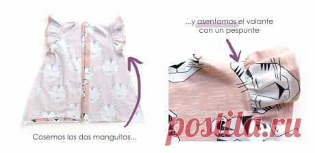 Vestido de Bebé con Mangas de Volante [ Tutorial y Patrón GRATIS ]