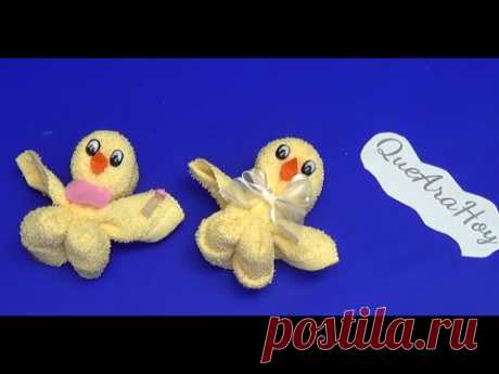 Pollitos de toalla - YouTube