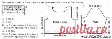 Укороченный джемпер с рукавами 3/4