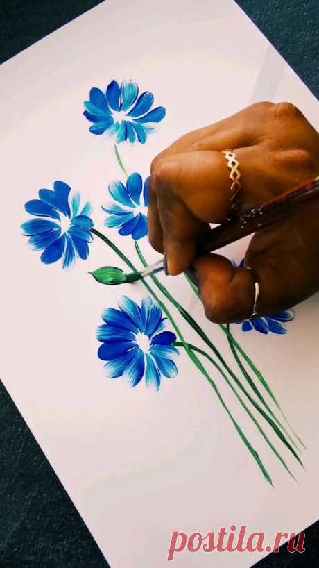 Oct 3, 2022 - This Pin was created by RenjithaAnoop Artist | Art Ins on Pinterest. acrylic painting flowers