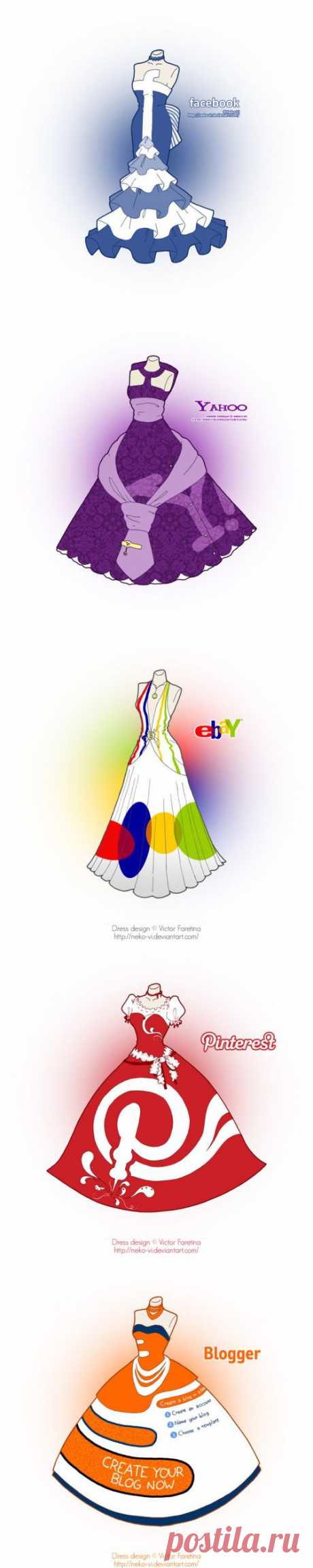 Popular Websites in the Form of Dresses (15 Photos)