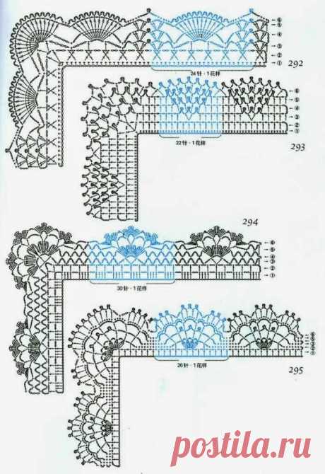 обвязка крючком края изделия схемы: 2 тыс изображений найдено в Яндекс.Картинках
