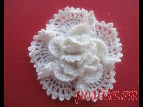 Объёмный цветок The volumetric Flower Crochet