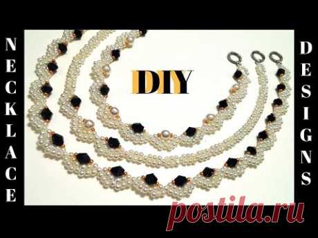 diy necklace. Beaded necklace tutorial. How to make necklace