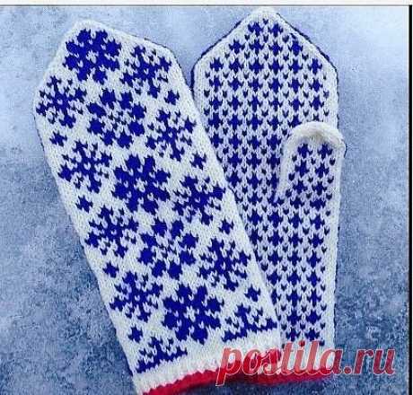 Снежинки для варежек и носков