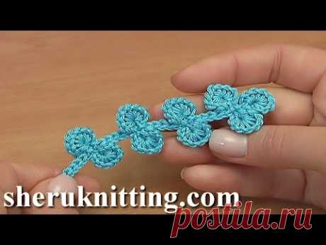 Irish Crochet Leaf Branch Tutorial 37