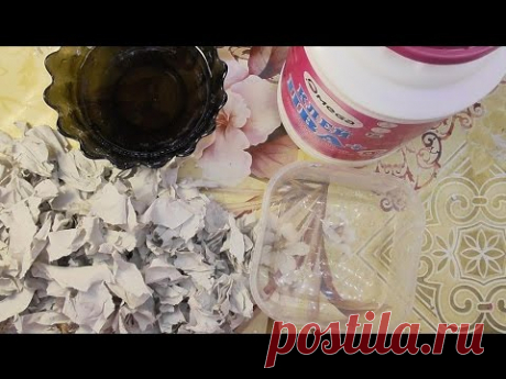 DIY Как сделать массу Папье-маше из ПВА и бумаги. Мастер-класс \  How to make a lot of papier-mache