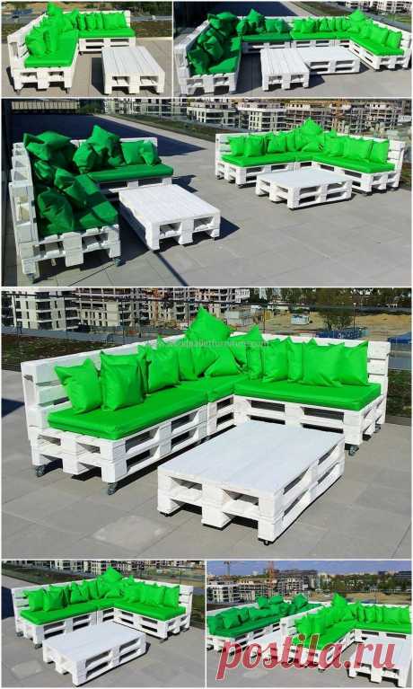 Outdoor Furniture Idea with Recycled Pallets | Wood Pallet Furniture