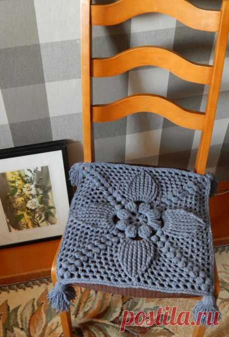 3 красивых схемы вязания сидушек для стула: очень удобные и интересные