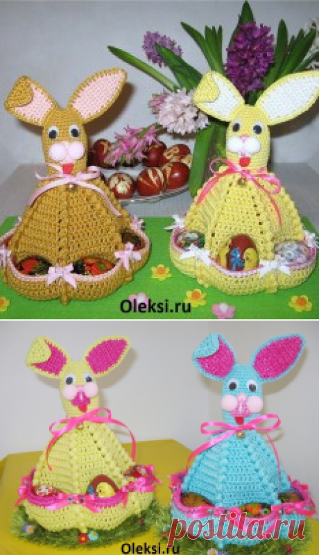 Пасхальные зайцы, связанные крючком : Вязание на oleksi.ru