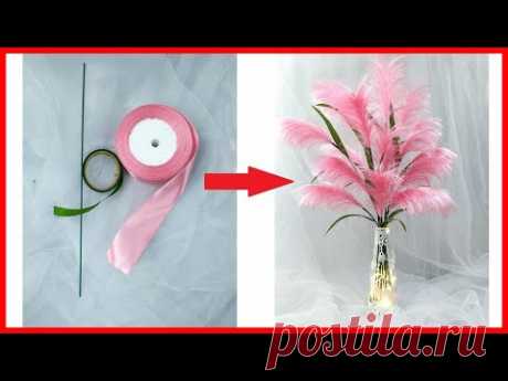 Qq. Handmade - Hướng dẫn làm bông cỏ lau từ ruy băng || How to make reeds with the ribbon