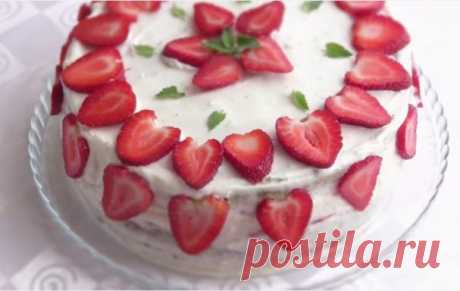 Торт с клубникой - пошаговый рецепт с фото на Повар.ру