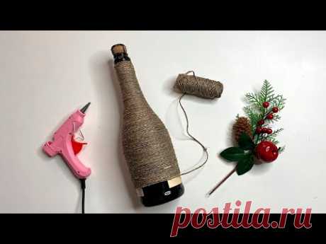 DECORATION OF A BOTTLE OF CHAMPAGNE in 10 minutes | Gifts for the New Year - YouTube